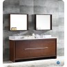 Fresca FVN8172WG Allier 72" Double Sink Modern Bathroom Vanity in Wenge