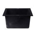 ALFI Brand AB1720DI-BLA Black 17" Drop-In Rectangular Granite Composite Kitchen Prep Sink