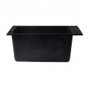 ALFI Brand AB1720DI-BLA Black 17" Drop-In Rectangular Granite Composite Kitchen Prep Sink