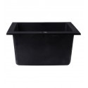 ALFI Brand AB1720DI-BLA Black 17" Drop-In Rectangular Granite Composite Kitchen Prep Sink