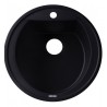 ALFI Brand AB2020DI-BLA Black 20" Drop-In Round Granite Composite Kitchen Prep Sink