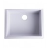 ALFI Brand AB2420UM-W White 24" Undermount Single Bowl Granite Composite Kitchen Sink