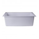 ALFI Brand AB2420UM-W White 24" Undermount Single Bowl Granite Composite Kitchen Sink
