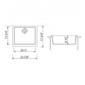 ALFI Brand AB2420UM-BLA Black 24" Undermount Single Bowl Granite Composite Kitchen Sink