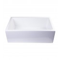 ALFI Brand AB3018SB-W 30" White Smooth Solid Thick Wall Fireclay Single Bowl Farm Sink