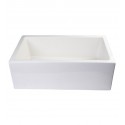 ALFI Brand AB3018SB-B 30" Biscuit Smooth Thick Wall Fireclay Single Bowl Farm Sink