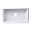 ALFI Brand AB3018ARCH-W 30" White Arched Apron Thick Wall Fireclay Single Bowl Farm Sink
