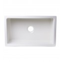 ALFI Brand AB3018ARCH-B 30" Biscuit Arched Apron Thick Wall Fireclay Single Bowl Farm Sink
