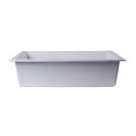 ALFI Brand AB3020UM-W White 30" Undermount Single Bowl Granite Composite Kitchen Sink