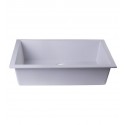 ALFI Brand AB3020UM-W White 30" Undermount Single Bowl Granite Composite Kitchen Sink