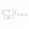 ALFI Brand AB3020UM-W White 30" Undermount Single Bowl Granite Composite Kitchen Sink