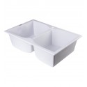 ALFI Brand AB3220DI-W White 32" Drop-In Double Bowl Granite Composite Kitchen Sink