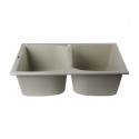 ALFI Brand AB3220DI-B Biscuit 32" Drop-In Double Bowl Granite Composite Kitchen Sink