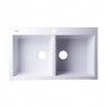 ALFI Brand AB3420DI-W White 34" Drop-In Double Bowl Granite Composite Kitchen Sink