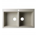ALFI Brand AB3420DI-B Biscuit 34" Drop-In Double Bowl Granite Composite Kitchen Sink