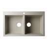 ALFI Brand AB3420DI-B Biscuit 34" Drop-In Double Bowl Granite Composite Kitchen Sink