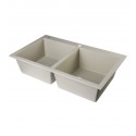 ALFI Brand AB3420DI-B Biscuit 34" Drop-In Double Bowl Granite Composite Kitchen Sink