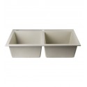 ALFI Brand AB3420DI-B Biscuit 34" Drop-In Double Bowl Granite Composite Kitchen Sink
