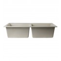ALFI Brand AB3420DI-B Biscuit 34" Drop-In Double Bowl Granite Composite Kitchen Sink