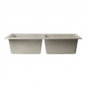 ALFI Brand AB3420DI-B Biscuit 34" Drop-In Double Bowl Granite Composite Kitchen Sink