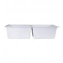 ALFI Brand AB3420UM-W White 34" Undermount Double Bowl Granite Composite Kitchen Sink