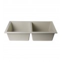 ALFI Brand AB3420UM-B Biscuit 34" Undermount Double Bowl Granite Composite Kitchen Sink
