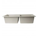 ALFI Brand AB3420UM-B Biscuit 34" Undermount Double Bowl Granite Composite Kitchen Sink
