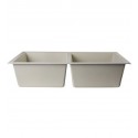 ALFI Brand AB3420UM-B Biscuit 34" Undermount Double Bowl Granite Composite Kitchen Sink