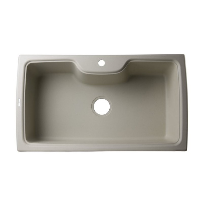 ALFI Brand AB3520DI-B Biscuit 35" Drop-In Single Bowl Granite Composite Kitchen Sink