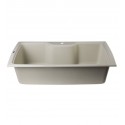 ALFI Brand AB3520DI-B Biscuit 35" Drop-In Single Bowl Granite Composite Kitchen Sink