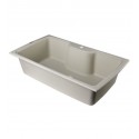 ALFI Brand AB3520DI-B Biscuit 35" Drop-In Single Bowl Granite Composite Kitchen Sink