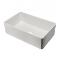 ALFI Brand AB533-W 33" White Smooth Single Bowl Fireclay Farm Sink