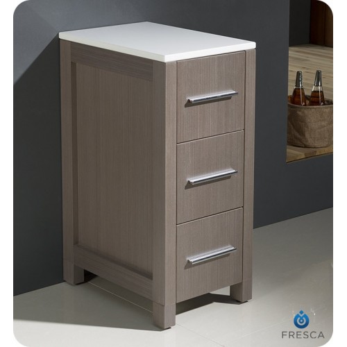 Fresca FST6212GO Torino 12" Bathroom Linen Side Cabinet in Gray Oak