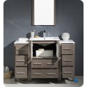 Fresca FVN62-122412GO-UNS Torino 48" Gray Oak Modern Bathroom Vanity with 2 Side Cabinets and Integrated Sink