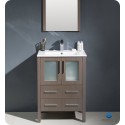 Fresca FVN6224GO-UNS Torino 24" Modern Bathroom Vanity with Integrated Sink in Gray Oak