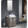 Fresca FVN6224GO-VSL Torino 24" Modern Bathroom Vanity with Vessel Sink in Gray Oak
