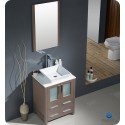 Fresca FVN6224GO-VSL Torino 24" Modern Bathroom Vanity with Vessel Sink in Gray Oak