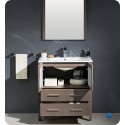 Fresca FVN6230GO-UNS Torino 30" Modern Bathroom Vanity with Integrated Sink in Gray Oak