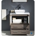 Fresca FVN6230GO-VSL Torino 30" Modern Bathroom Vanity with Vessel Sink in Gray Oak