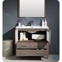 Fresca FVN6236GO-UNS Torino 36" Modern Bathroom Vanity with Integrated Sink in Gray Oak