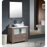 Fresca FVN6236GO-VSL Torino 36" Modern Bathroom Vanity with Vessel Sink in Gray Oak