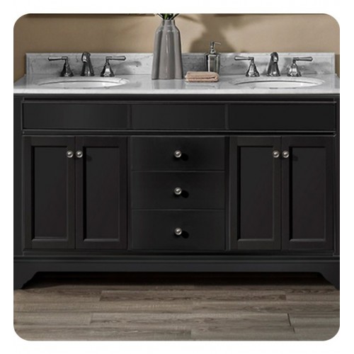 Fairmont Designs 1508-V6021D Framingham 60 inch Double Bowl Vanity in Obsidian