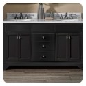 Fairmont Designs 1508-V6021D Framingham 60 inch Double Bowl Vanity in Obsidian