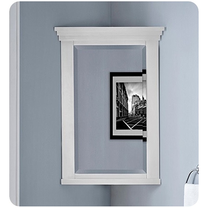 Fairmont Designs 1512-CMC21 Shaker Americana 18" Corner Medicine Cabinet in Polar White
