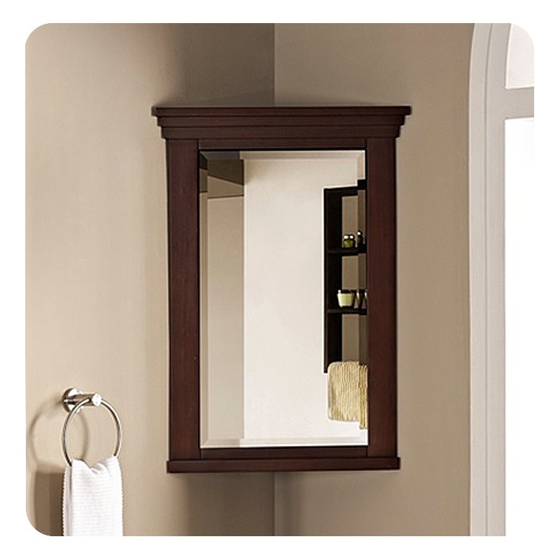 Fairmont Designs 1513-CMC21 Shaker Americana 18" Corner Medicine Cabinet in Habana Cherry