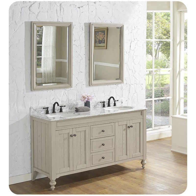 Fairmont Designs 1524-V6021D Crosswinds 60" Double bowl Traditional Vanity in Slate Gray