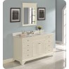 Fairmont Designs 1502-V60 Framingham 60" Single Bowl Traditional Vanity in Polar White