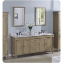 Fairmont Designs 142-V7221D Rustic Chic 72" Double Bowl Transitional Vanity in Weathered Oak