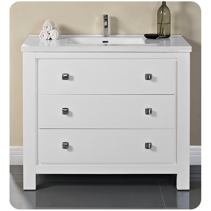 Fairmont Designs 1520-V42 Uptown 42" Contemporary Vanity in Glossy White