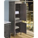 Fairmont Designs 143-HT2118_V2118 Rustic Chic 21" Linen Tower in Silvered Oak